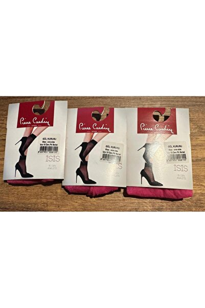 Pierre Cardin 3-Pack Semi-Shiny Thin Socks 15 Denier (Dried Rose)