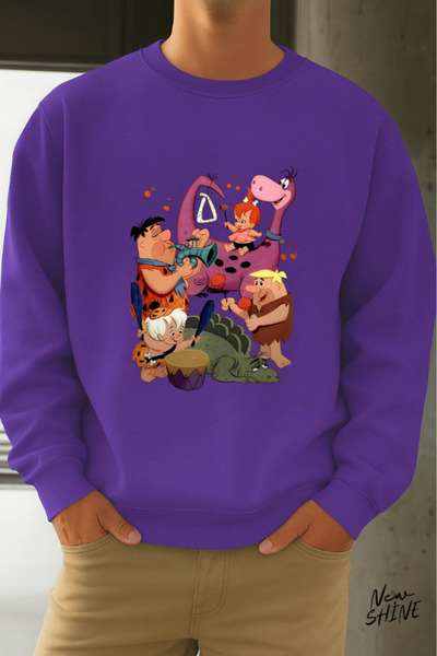 New Shine سترة بياقة دائرية من عائلة Çakmaktaş مطبوع