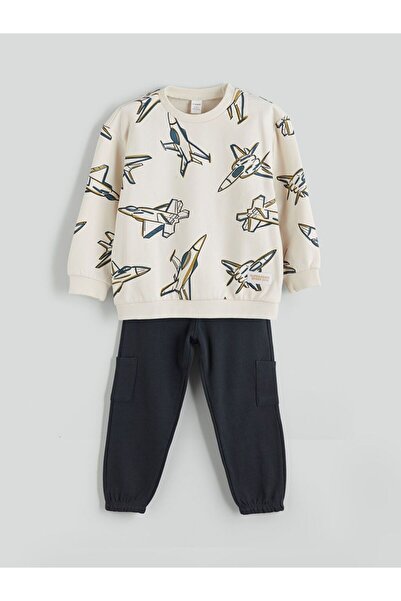 LC Waikiki Lcw Kids Crew Neck Boys Sweatshirt and Sweatpants Bottom
