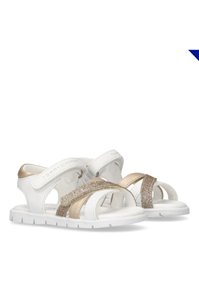 Tommy Hilfiger Girls White Velcro Closure Comfort Sandals