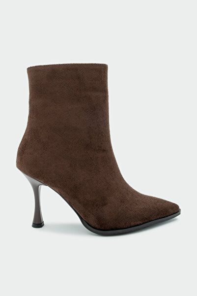 LAMİNTA Γυναικείες μπότες Apex Bitter Brown Suede με φερμουάρ με μυτερή μύτη