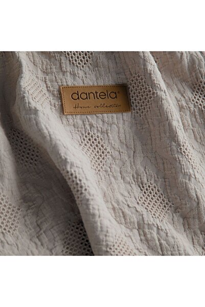 Dantela Notte Corded Fabric Bedspread - Dark Beige