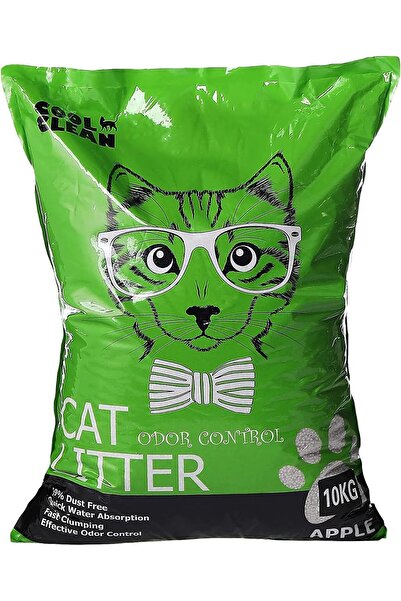 Bioline Cool Clean Clumping Cat Litter Apple 10Kg, Green