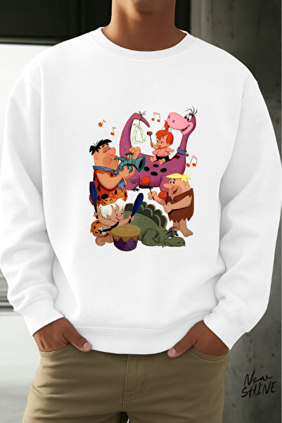 New Shine Φούτερ Çakmaktaş Ailesi με τύπωμα με λαιμόκοψη ποδηλατικού τύπου