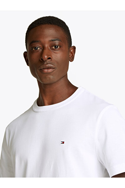 Tommy Hilfiger Men White Essential Relaxed Fit Crew Neck Short Sleeve T-Shirt
