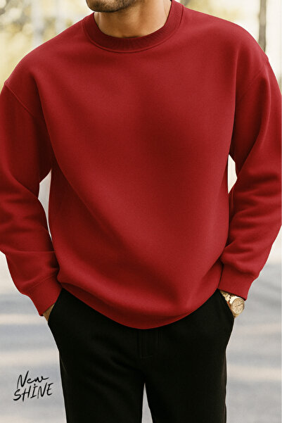 New Shine Unprinted Crew Neck Sweatshirt