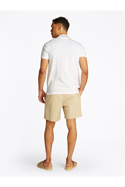 Tommy Hilfiger Men White Regular Fit Tipped Collar Polo T-Shirt