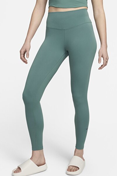 Nike One High Rise Leggings Full Length 2 Pockets High Waisted Shaping / Sculpting Leggings Green