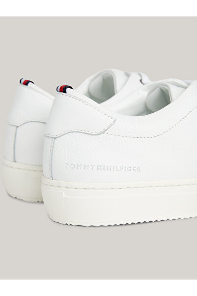 Tommy Hilfiger Men White Flag Embroidery Knit Cupsole Sneakers