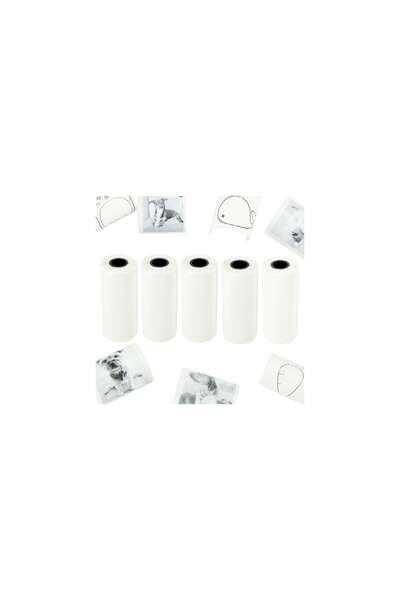 kik Role de hârtie termică autoadezivă pentru mini imprimantă 5,7 cm x 4,5 m,...