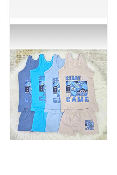 Luneria ERKEK ÇOCUK BASKILI ATLET BOXER TAKIM 8parça