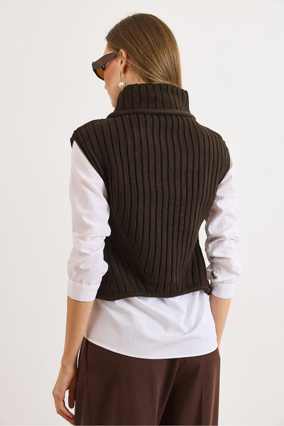 Olalook Дамски пуловер с дебел врат и дебел деколте KZK-19001047