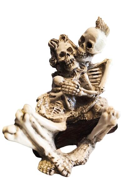 MERCANCO Gotik Dekorasyon Aşık İskelet Çift Biblo Heykeli Romantik Temalı Roc...