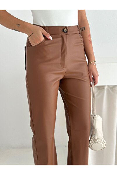 KaraAS Kadın Deri Pantolon
