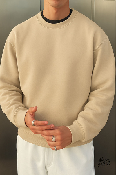 New Shine سويت شيرت بياقة دائرية غير مطبوع