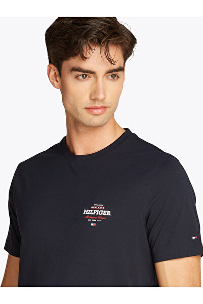 Tommy Hilfiger Men Desert Sky Logo Crew Neck Short Sleeve T-Shirt