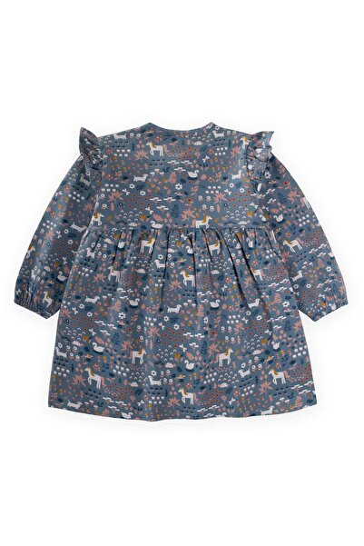 Cigit Φόρεμα με σχέδιο ελαφρύ 1-7 ετών Indigo Blue