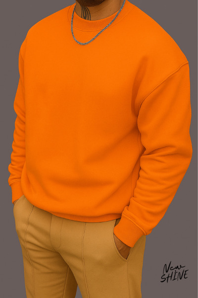 New Shine سويت شيرت بياقة دائرية غير مطبوع