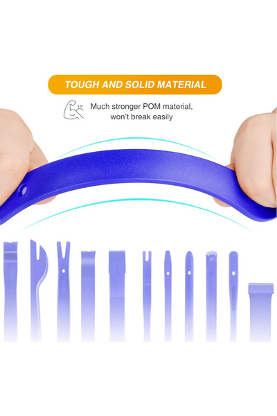 zola Επαγγελματικό σετ με 11 κλειδιά εξαγωγής, για την αφαίρεση ταπετσαρίας αυτοκινήτου ή ραδιοφώνου, μπλε