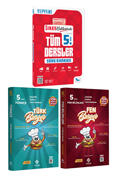 Sınav Yayınları Sınav 5. Sınıf Tüm Dersler Soru Bankası+ Türk Burger - Fen Bu...