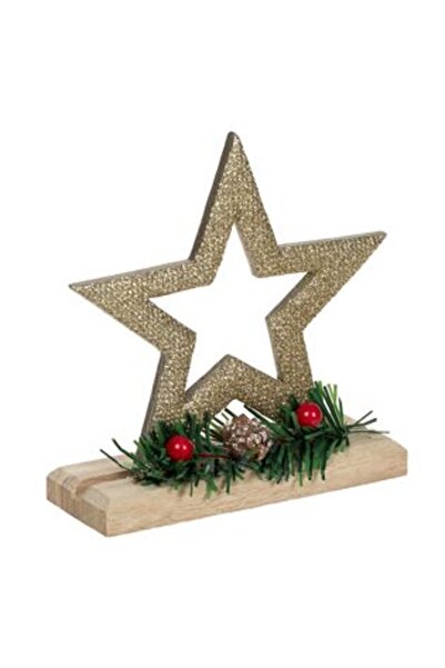 Silver Star Stea decorativă de Crăciun cu sclipici 14 cm