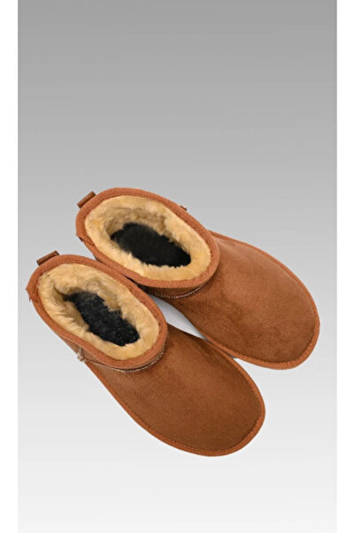 REALMİNE - Suede - Fur Lined - Thin Sole - Ankle Length Women's - Boots & Booties