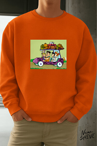 New Shine Familia Çakmaktaş cu imprimeu guler rotund Swea tricou