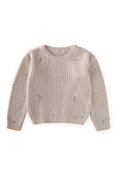 Cigit Thessaloniki Knitwear Sweater 2-8 Years Natural