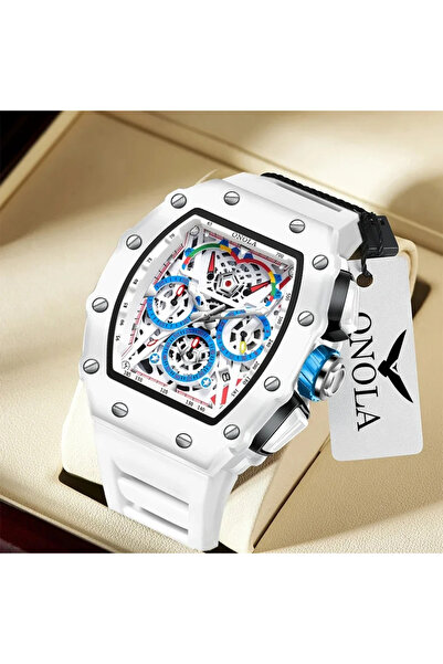 onola 6827 Λευκό Ανδρικό Ρολόι – Αθλητικό Σχεδιασμός, Φωτεινό, Πολλαπλές Λειτουργίες, Χρονογράφος