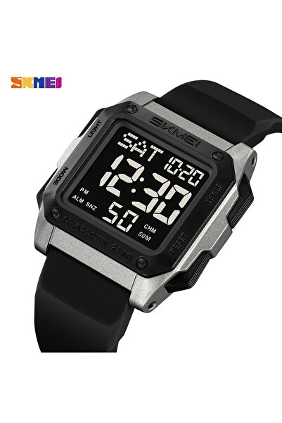 Skmei 2454 Titanium Men's Digital Watch – Multiple Functions, Army Design, Stopwatch, Alarm, 5ATM