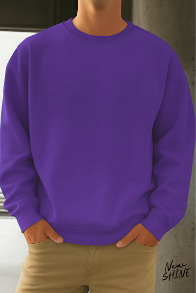 New Shine سويت شيرت بياقة دائرية غير مطبوع