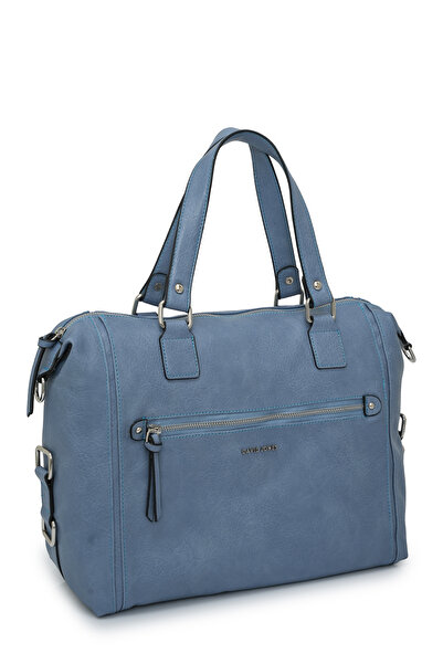 David Jones Women's Shoulder Bag with Front Pocket Zipper Detail Dj262-2