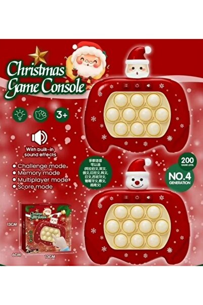 CAN Yılbaşı Konseptli Hediyelik Işıklı Sesli Popit Duyusal Oyuncak 1 Adet