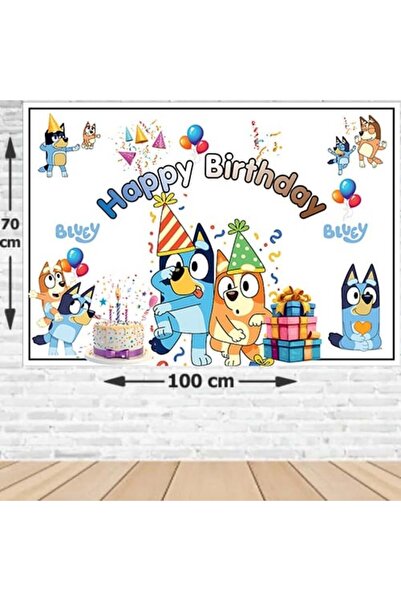 parti show Bluey Doğum Günü Parti Afişi