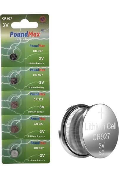 PoundMax lityum CR927 düğme piller, 3V | 1x 5-pack