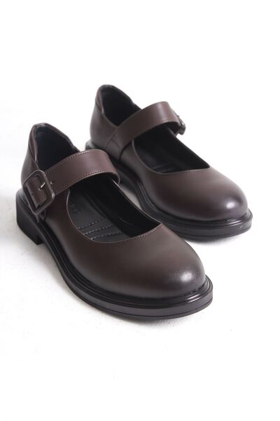 FEMME Marie Дамски мокасини с каишка Кафяви ежедневни обувки