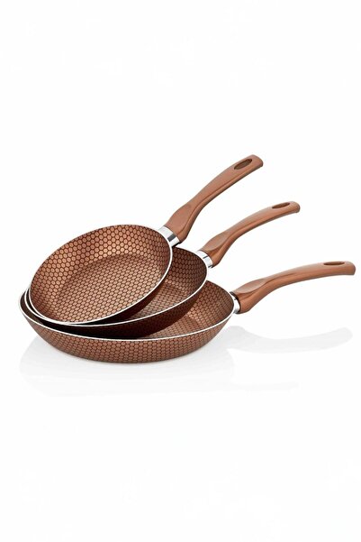 Bayev Desert 3-Piece Pan Set 18-22-26 cm - 3-Piece Dowry Pan Set Necessary for Every Kitchen