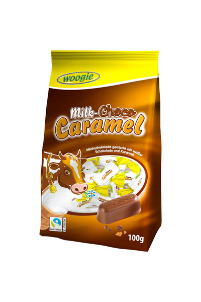 Woogie Caramel cu lapte și cacao 100g