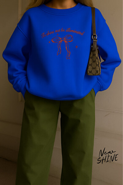 New Shine Panglică cu imprimeu guler rotund Swea tricou