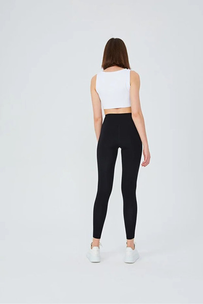 Coşkun GİYİM Women's Yülekbel Modal Fleece-Lined Beliza Tights Black 1037