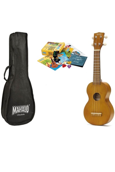 Mahalo MK1TBR Pro – Set ukulele sopran Kahiko, maro transparent, cu husă și accesorii