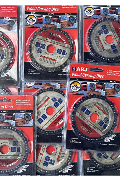 Arj Zincirli Ahşap Kesme Diski 115x22mm Oyma & Şekillendirme Diski Yüksek Hızlı Taşlama Uyumlu