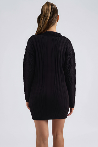 armonika Women's Black V-Neck Knitwear Sweater Arm-26K136037