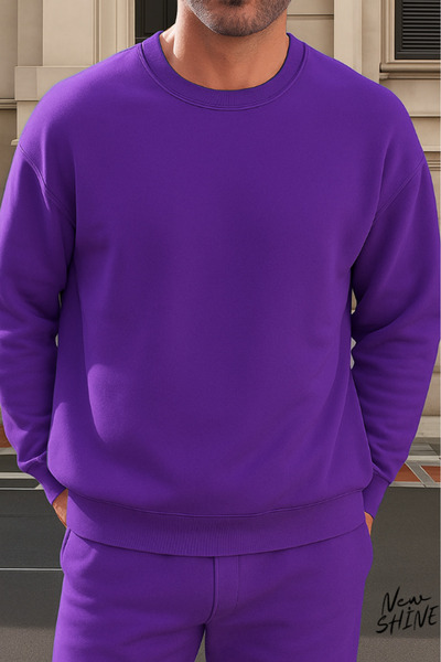 New Shine Світшот без принта з велосипедним коміром