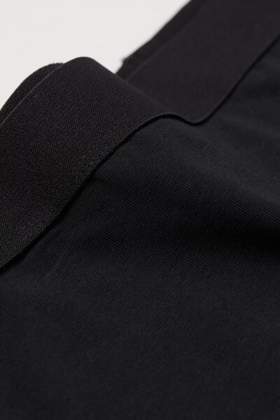 DeeAn Men's Black Plain Lycra Boxer Shorts 10 Pcs