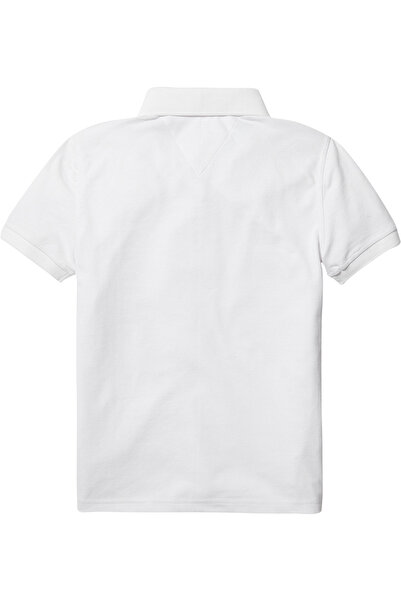 Tommy Hilfiger Boys Bright White Classic Short Sleeves Polo T-Shirt