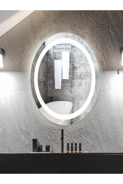 Smack Oglinda LED, Rotunda, 70cm, Functie Dezaburire si Touch, Doua Tipuri Lumini