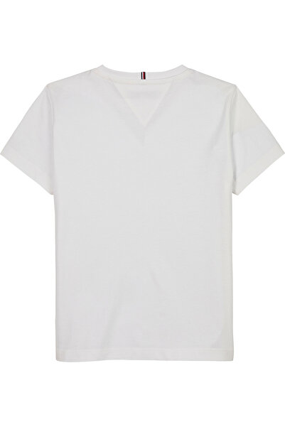 Tommy Hilfiger Girls White Nyc Foil Crew Neck Short Sleeve T-Shirt