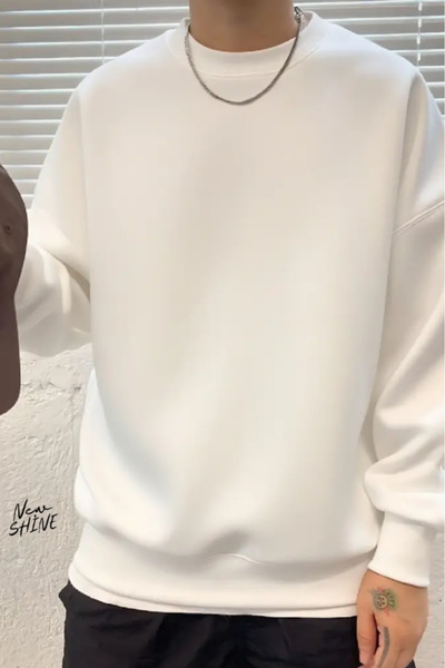 New Shine سويت شيرت بياقة دائرية غير مطبوع