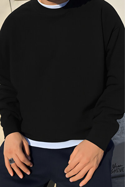 New Shine Unprinted Crew Neck Sweatshirt